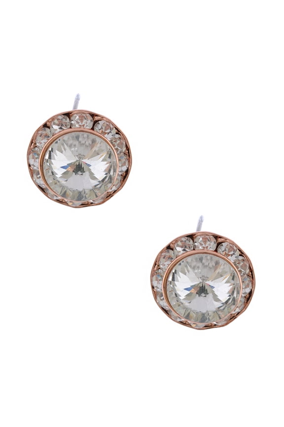 Wedding Earring Cubic Zirconia Rose Gold Plating Stud Earrings