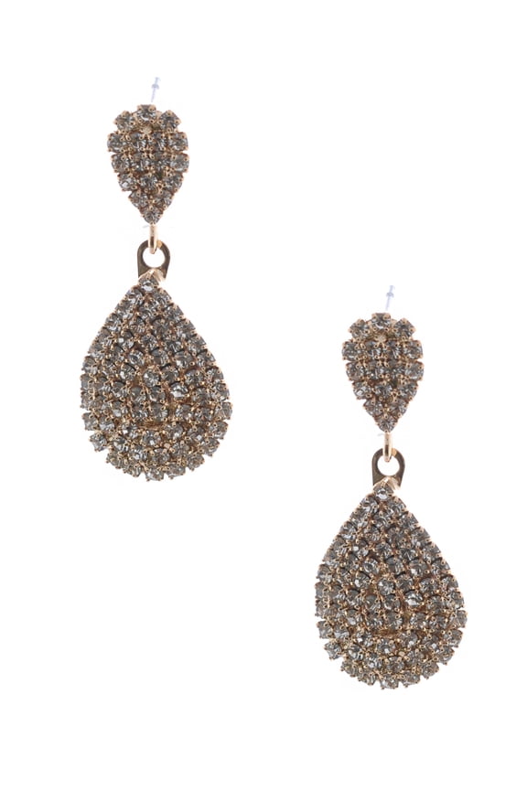Wedding Earrings Silver Plating Pear Shaped Drop Earrings