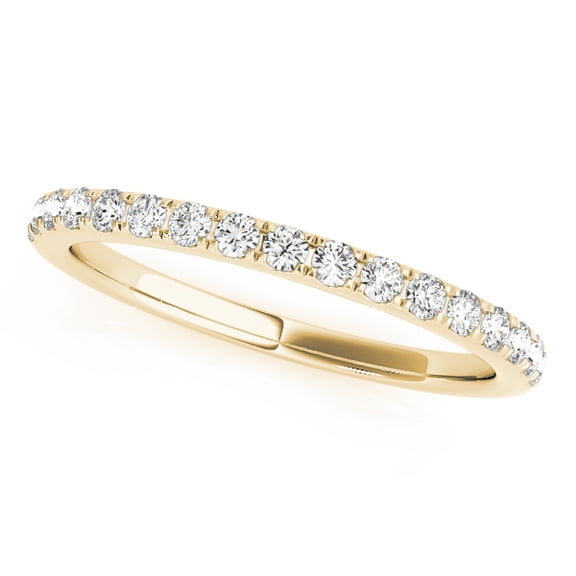 Wedding Engagement Band 0.17 Carat Natural / Lab Grown Diamond 14K Yellow Solid Gold Jewelry Gift