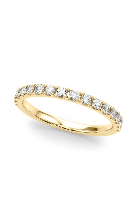 Wedding Engagement Band 0.50 Carat FG/VS1 Round Diamond In 10K Yellow Gold