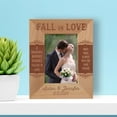 thumbnail image 1 of Wedding Fall In Love Personalized Wooden Frame 3 1/2" x 5" Brown (Vertical), 1 of 1