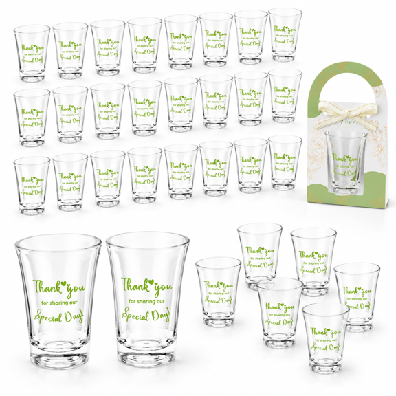 Wedding Favors For Guests-50 Sets Party Favor Bulkr Shot Glasses Plastic Thank You Gifts With Boxes Bridal Shower Guests-saga Gree