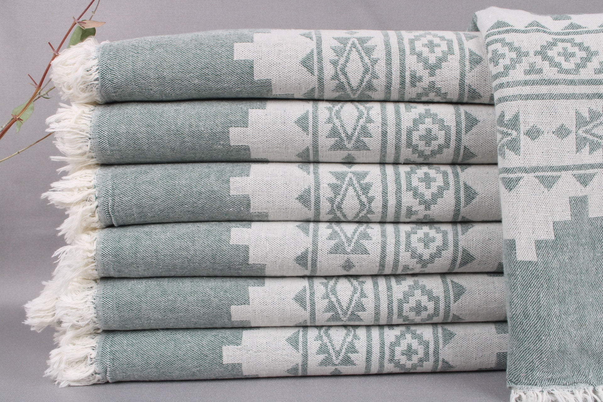 Wedding Favors for Guests, Turkish Bath Towel, Dark Green Towel, Aztec ...