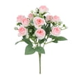thumbnail image 1 of Wedding Fillers Arrangements Silk Rose Bouquet Fake Plants Artificial Flowers Small Roses with Leaf Table Centerpiece Home Decorations Branches for Vase Faux Floral Decor Fake Flowers 1PC Pink 11", 1 of 6