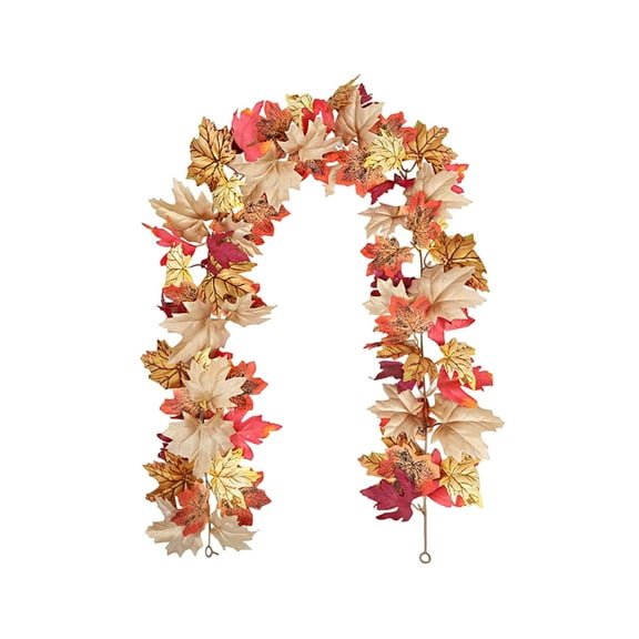 Wedding Fireplace Mantel Wall Hanging Maple-Leaf Garlands Artificial Fall Vine Garland for Halloween Thanksgiving Christmas Decor