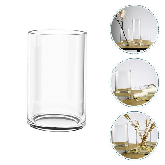 BESTYASH Transparent Glass Flower Vase for Home Decor, Bookshelf Decoration, Flower Arrangement Container