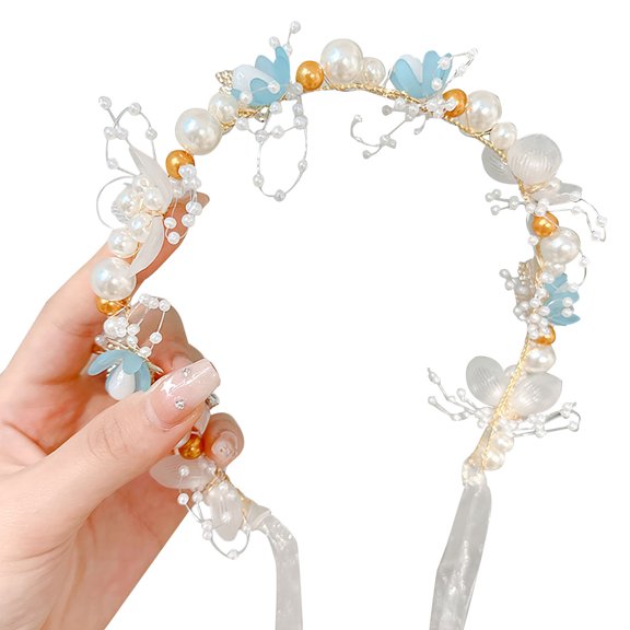 Wedding Flower Girl Headpiece Wreath Hair Accessory Flower Crown Headband,Princess Headband Hair Decoration