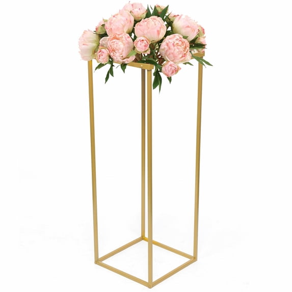 Wedding Flower Stand, Metal Column Floral Rack for Wedding Centerpieces Party Decor Gold
