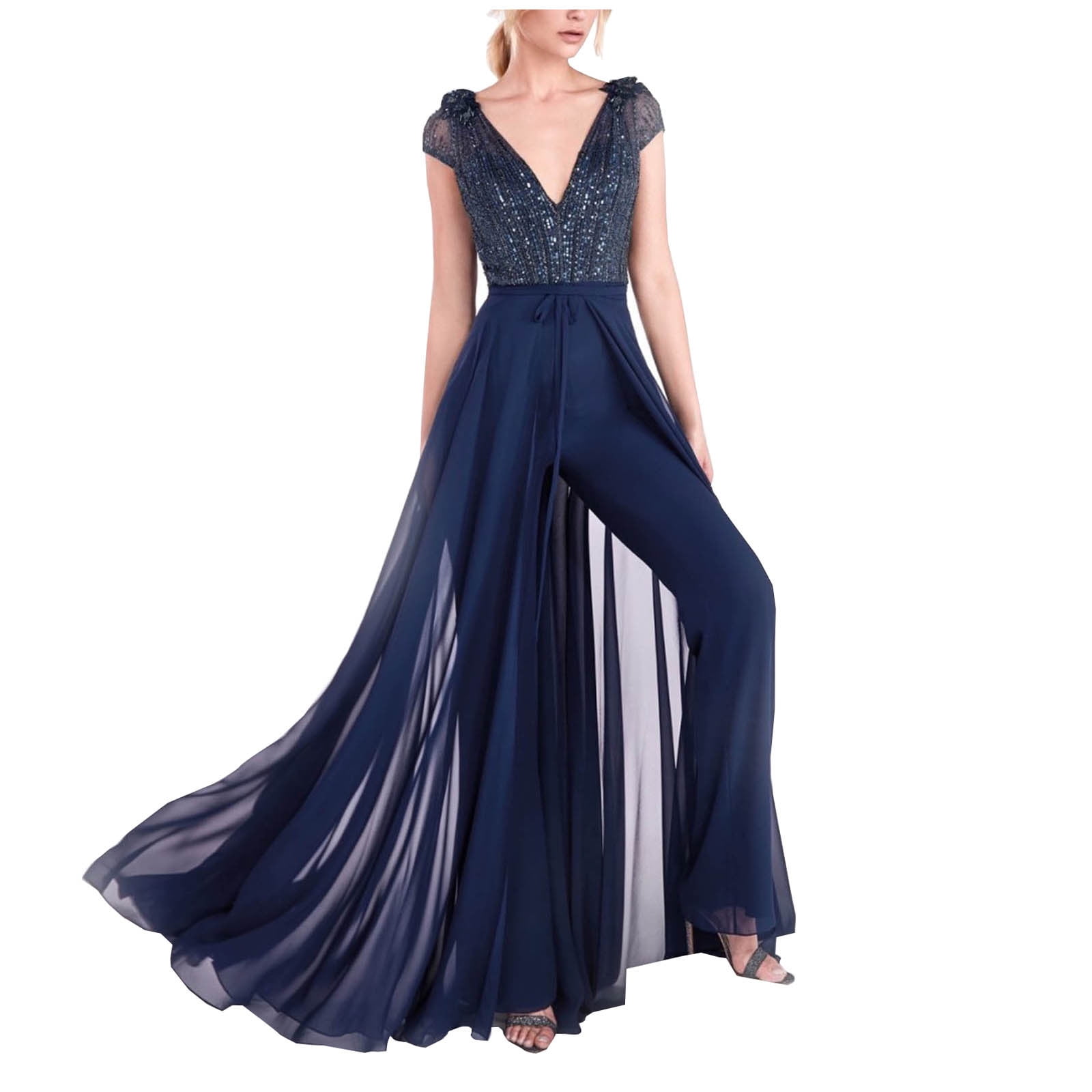 Wedding Formal Jumpsuit for Women Sexy Deep V Neck Lace Shiny Veil Rompers Sequin Robe Layer Pants for Cocktail Party 5e566b3f a45b 4a7d 8e8b 3d41d64bd828.d7a3f58d10f707597faea935b8a77108