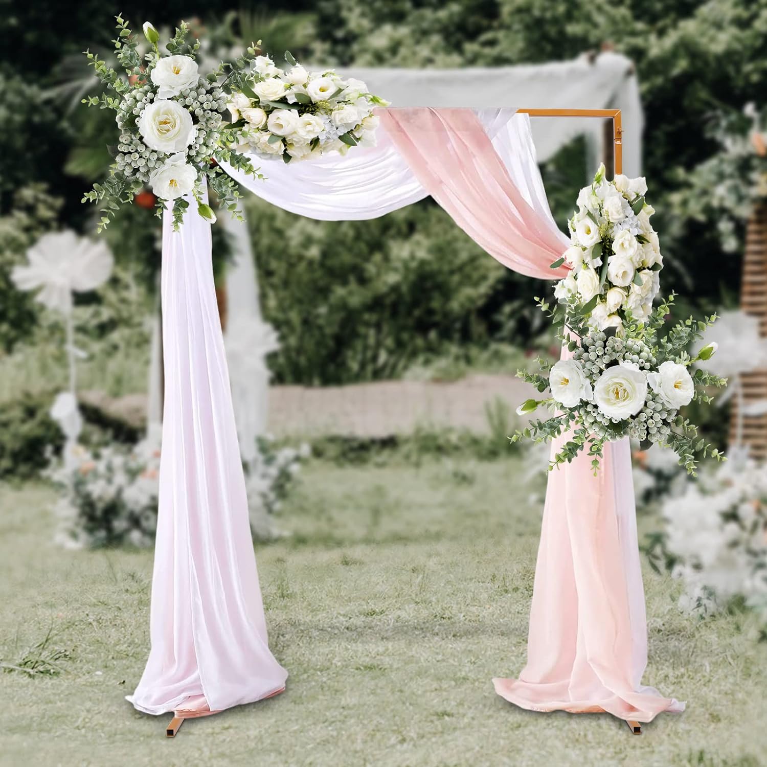 Wedding Garden Arch Stand Square Metal Wedding Arches Balloon Arch ...
