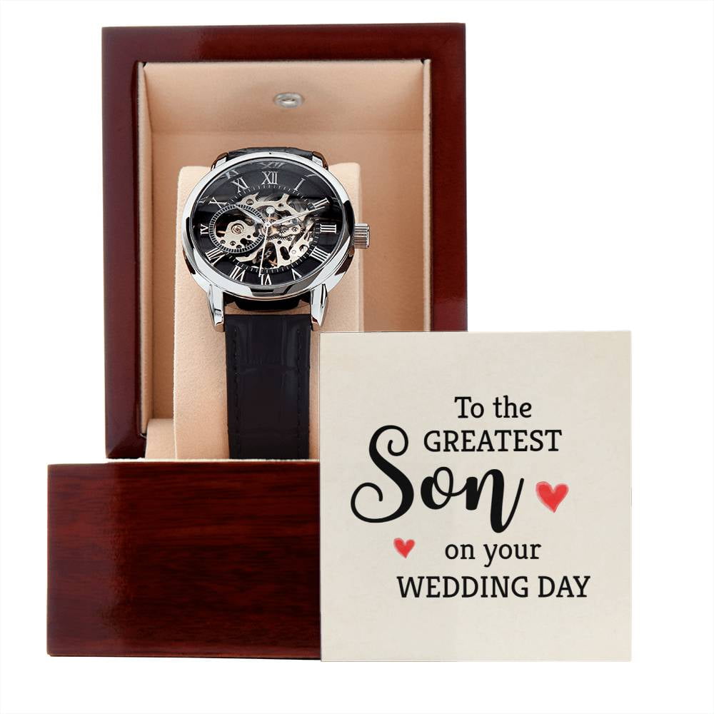Wedding Gift for Son from Mom, Dad, Wedding Day Watch Gift for Groom ...