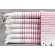 Wedding Gift Towels, Organic Cotton Towels, Striped Towel, 40x69 Inches Small Blanket, Fuchsia Hotel Towel, Camping Peshtemal,