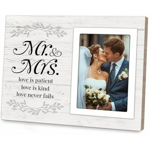Wedding Gifts for Couple 2025, Mr & Mrs Wedding Picture Frame 8x10, Best Marriage Gifts for Newlyweds, Bridal Shower Gift for Bride, Couple Picture Frame