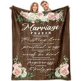 thumbnail image 1 of Wedding Gifts for Couples 2024, Bridal Shower Gifts for Bride to Be, Bridal Shower Wedding Gifts for Newlyweds, Anniversary/Wedding/Engagement Gifts for Couple, Marriage Prayer Fleece Blankets 60x50, 1 of 5