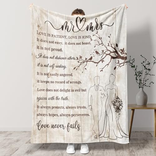 Wedding Gifts for Couples 2024 Soft Blanket, Bridal Shower Gifts for Bride to Be, Engagement Gifts for Couples Wedding Gifts for Newlyweds Wedding Throw Blanket 60 * 50$$Home Decor, Kitchen, & Other