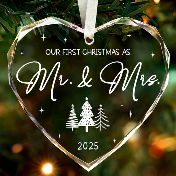 Wedding Gifts,First Christmas Married Ornament 2025,Our First Christmas As Mr and Mrs Christmas Ornament 2025 Bridal Shower Gift