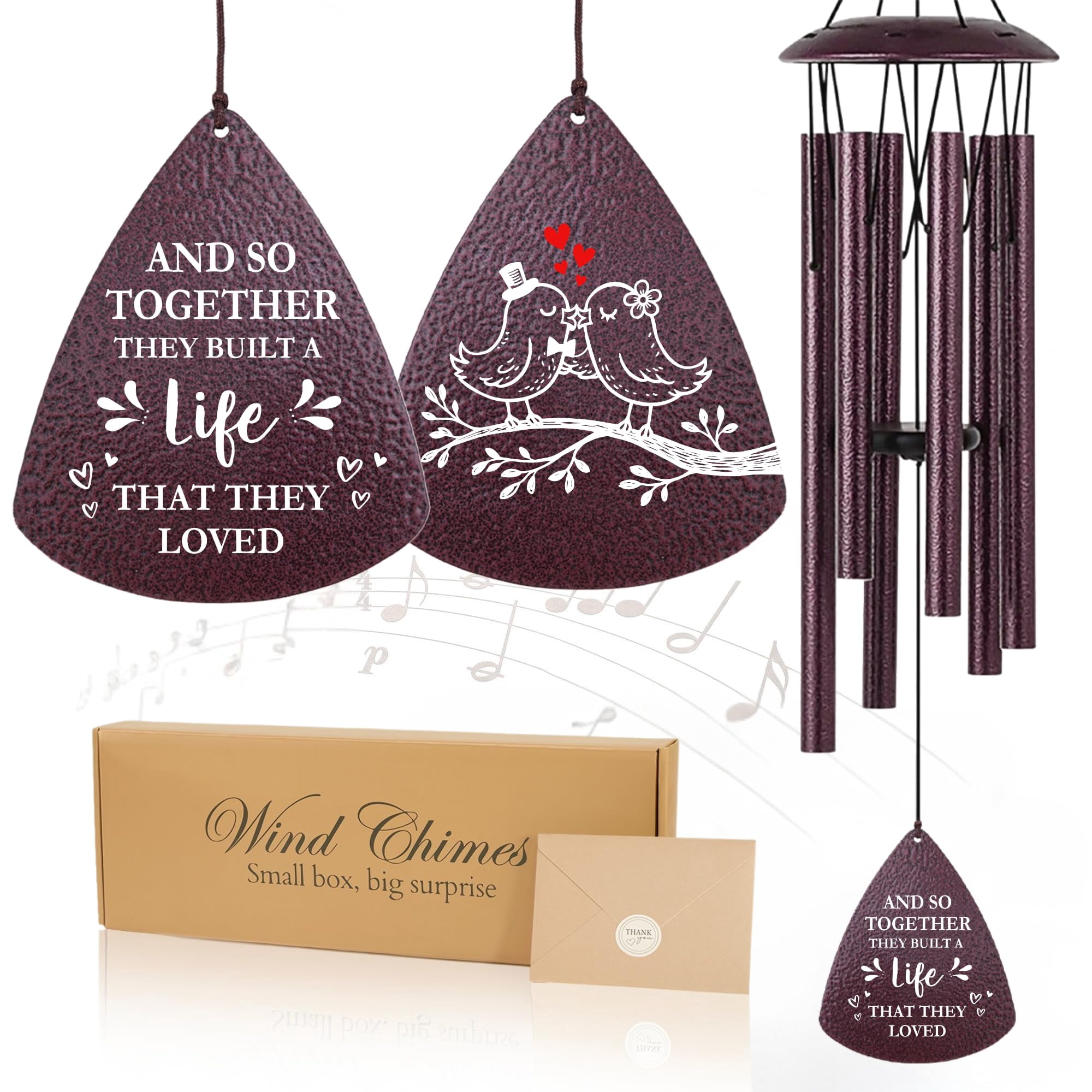Wedding Gifts For Couples 2026  33.5 Inch Wind Chimes Shower Gift Bridal Newly Wed The Couple Mr And Mrs Newlyweds First Home Together