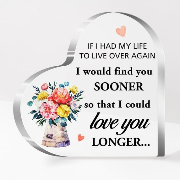 Wedding Gifts Gifts For Him Anniversary Gifts For Couples Gift For Couple Anniversary Couple Gifts I Would Find You Sooner So That Acrylic Heart Sign Plaque Gift for Newlyweds 5.9x5.9 Inch