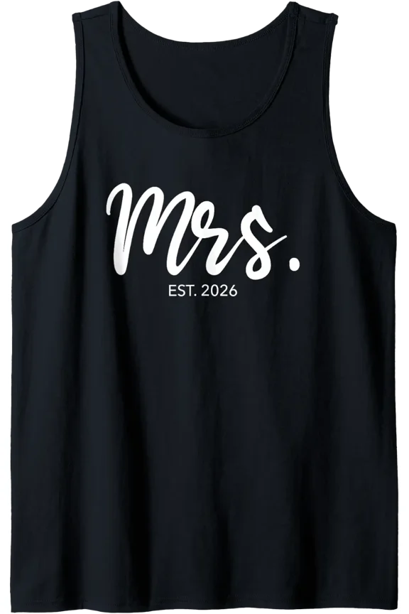 Wedding Gifts Mrs. Est. 2026 Bride Tank Top Size S-3XL