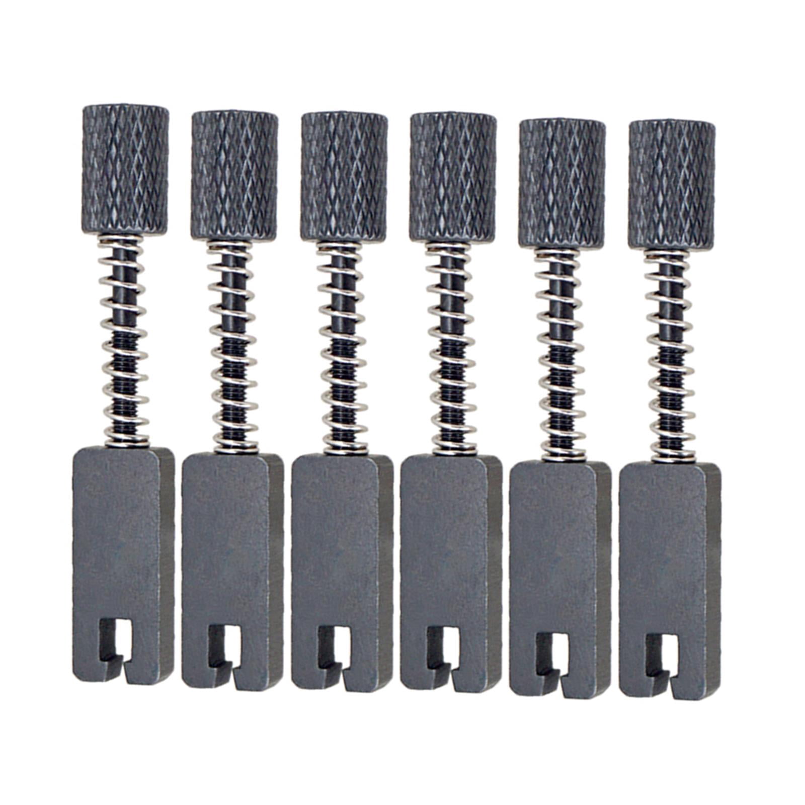 Dualoai 6 Pieces Electric Guitar Bridge Saddles Convenient to Use Metal Repair Parts