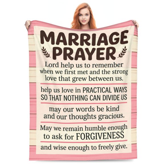 Wedding Gifts Throw Blanket, Bridal Shower Gifts for Bride, Soft Cozy Warm Plush Flannel Blanket for Bedroom Sofa 50x40