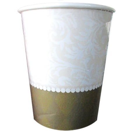 Wedding 'Gold Wishes' 9oz Paper Cups (8ct)