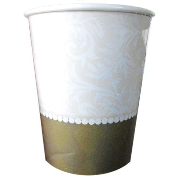 Wedding 'Gold Wishes' 9oz Paper Cups (8ct)