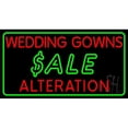 thumbnail image 1 of Wedding Gown Alteration Clear Backing Neon Sign - Green & Red - 20 in. Tall x 37 in. Wide, 1 of 1