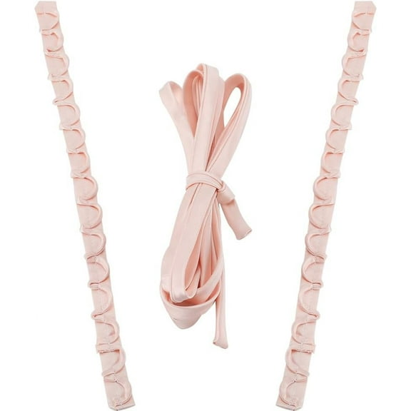 Wedding Gown Corset Kit Zipper Replacement Dress Zipper Extender Gown Corset Kit Zippers Replacement Adjustable Fit Satin Corset Kit Loops for DIY Bridal Corset Prom Dress Strap (Misty Rose)