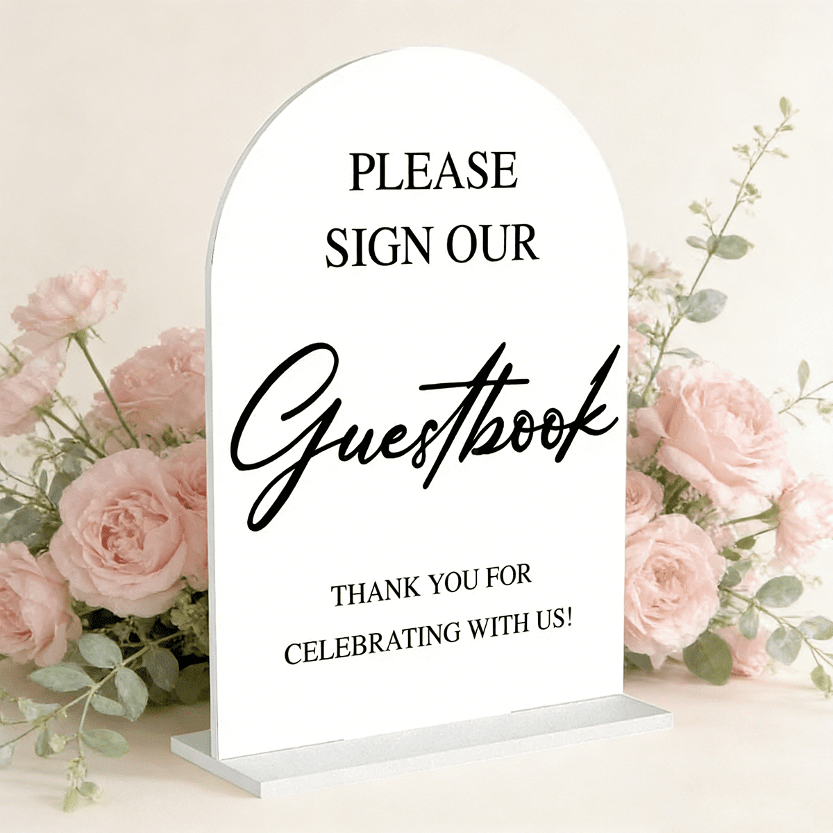 Guest Please Sign In Wedding Guest Book Sign Please Sign Our Guestbook Acrylic Arch Bridal ...