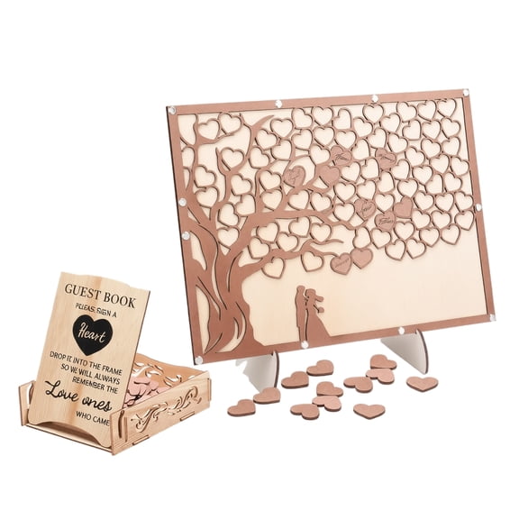 Wedding Guest Book Sign Rustic Wedding Guest Book Alternative for Reception Decor Wooden Wedding Keepsake for Bride and Groom