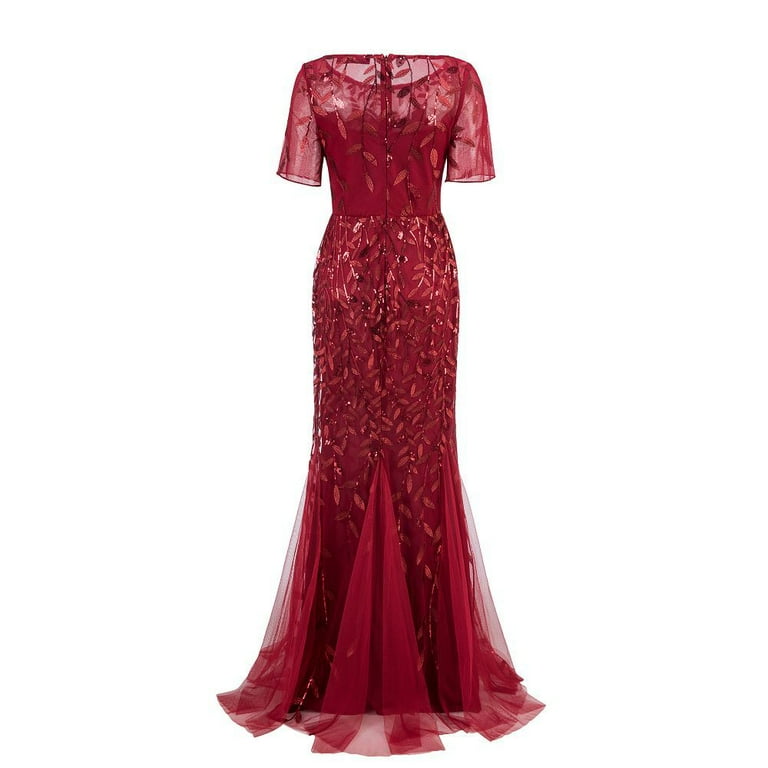 Embroidery Slim Banquet Wedding Evening Dress Embroidery Slim Banquet Wedding Evening Dress
