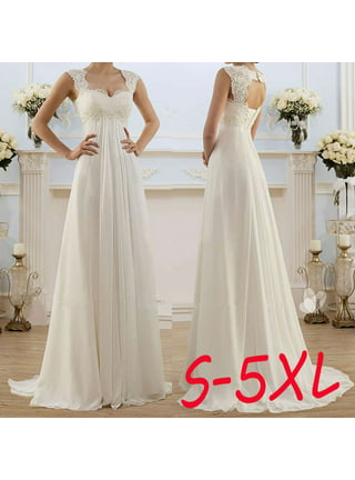 Women's Plus Size Boho Maxi Tulle Wedding Dress A Line Deep V Neck Flowy  Long Sleeve