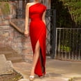 thumbnail image 1 of Tbopshirt Wedding Guest Dresses for Women,Fashion Women Casual Summer Solid One Shoulder Sleeveless Long Dress, 1 of 5