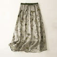 thumbnail image 1 of Wedding Guest Dresses for Women LEBONYARD Chiffon Maxi Skirt for Women,Vintage Floral Mid-length-line Skirt Girl Black XXL, 1 of 7