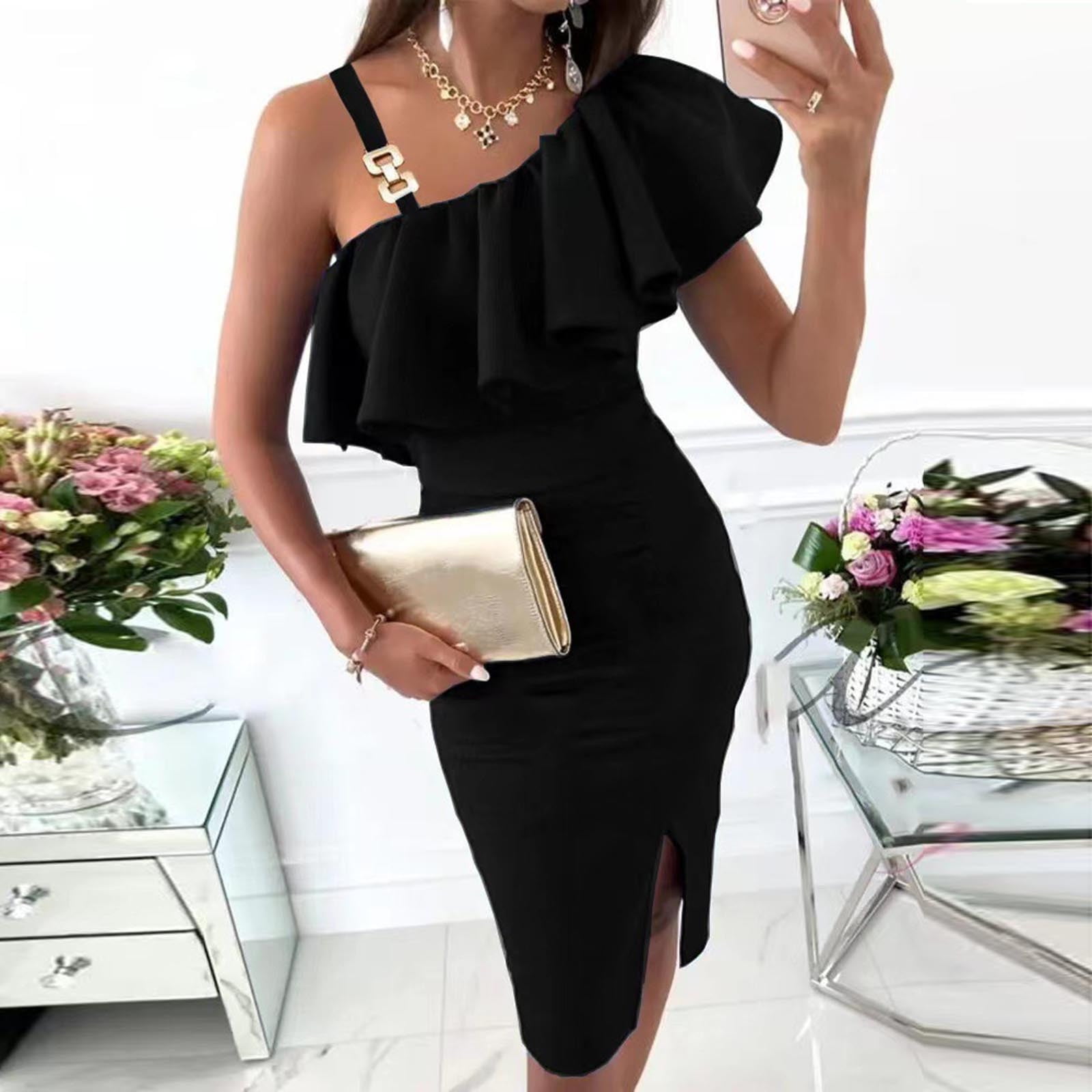 Strappy wedding guest dresses cheap
