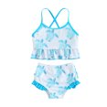 thumbnail image 1 of Bagilaanoe Toddler Baby Girls Swimsuits 2 Piece Bikinis Set Print Cami Tops + Swim Shorts 6M 12M 18M 24M 3T 4T Kids Swimwear Bathing Suit Beachwear, 1 of 8