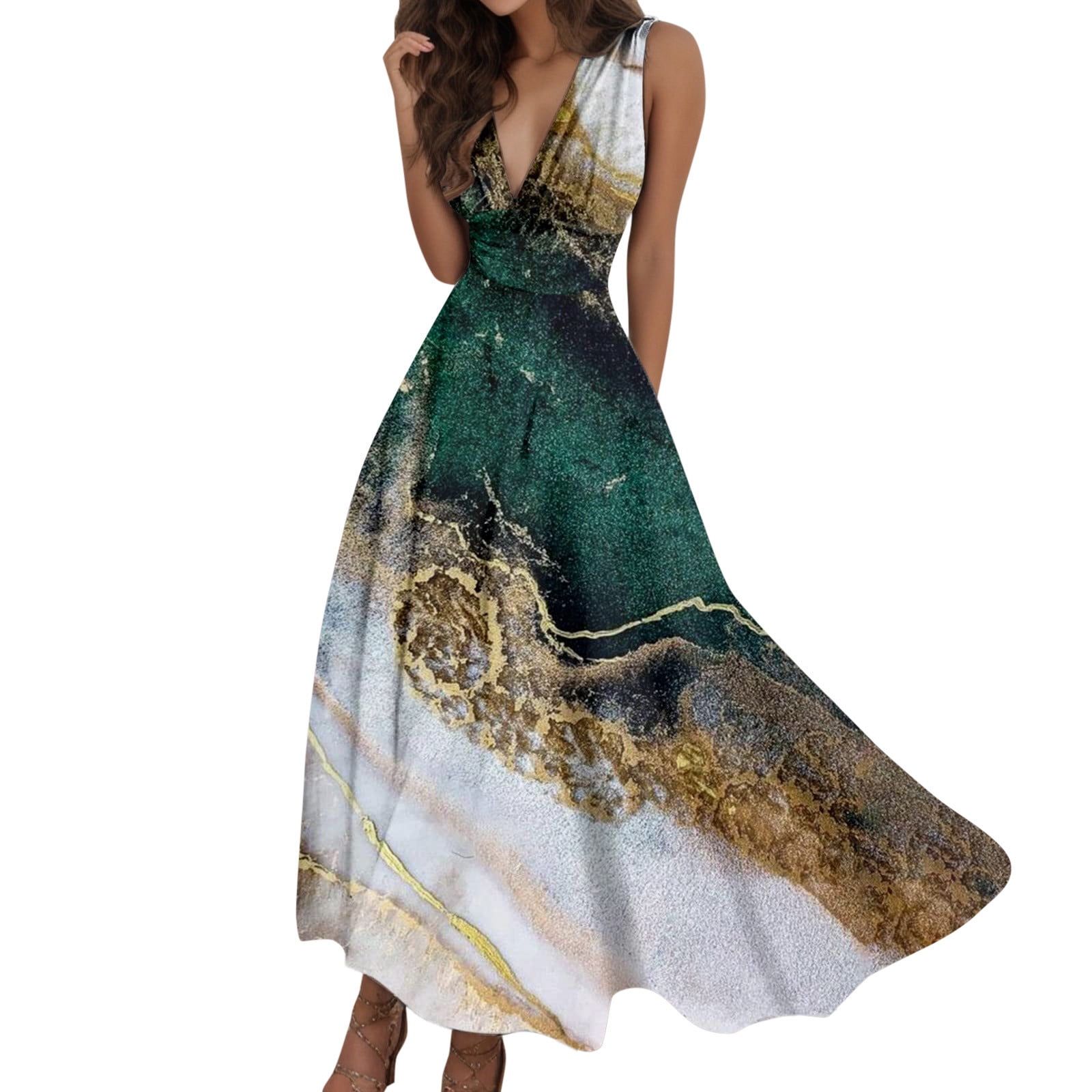 Wedding Guest Dresses for Women Summer Sexy Deep V Neck formal