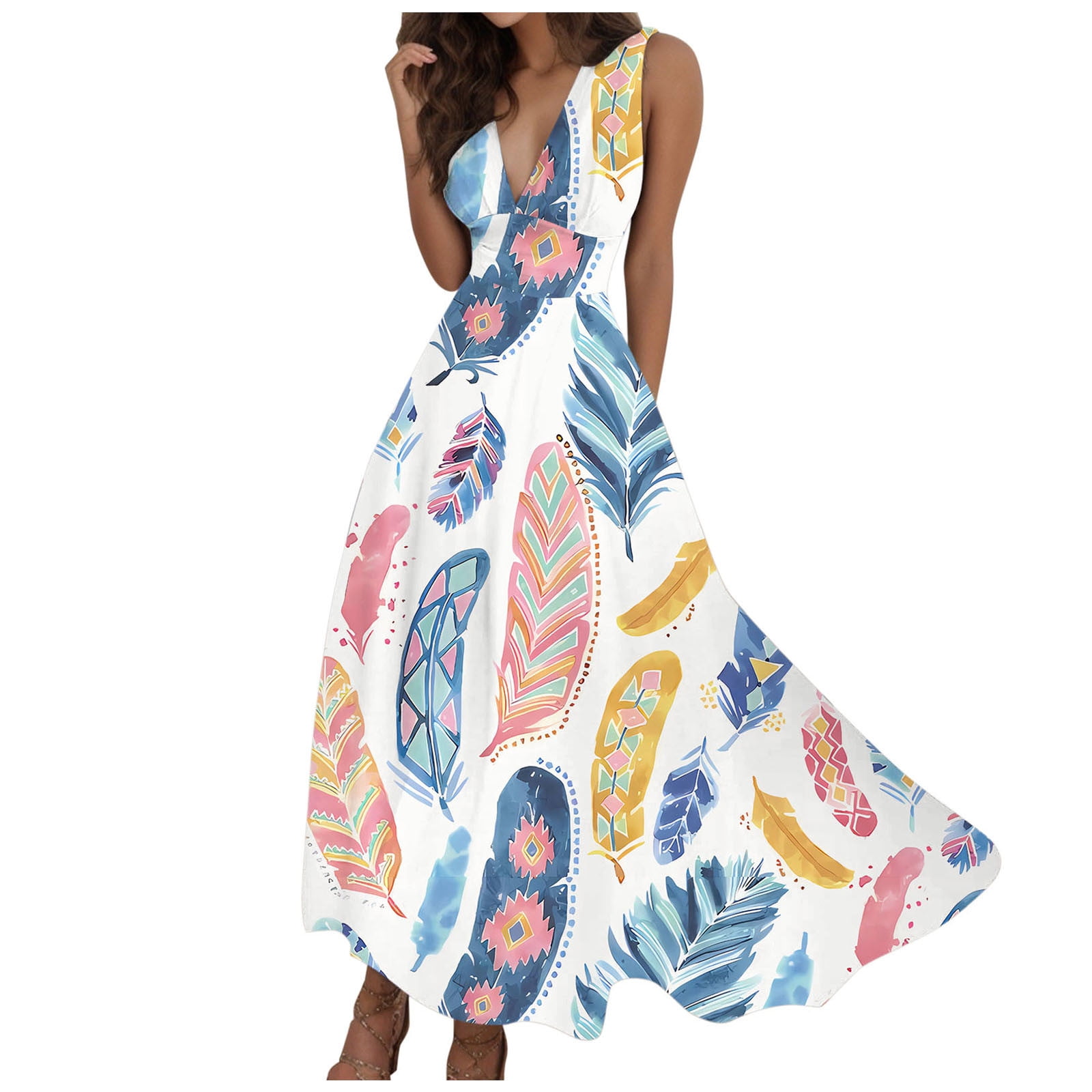 Wedding Guest Dresses for Women Summer Sexy Deep V Neck formal