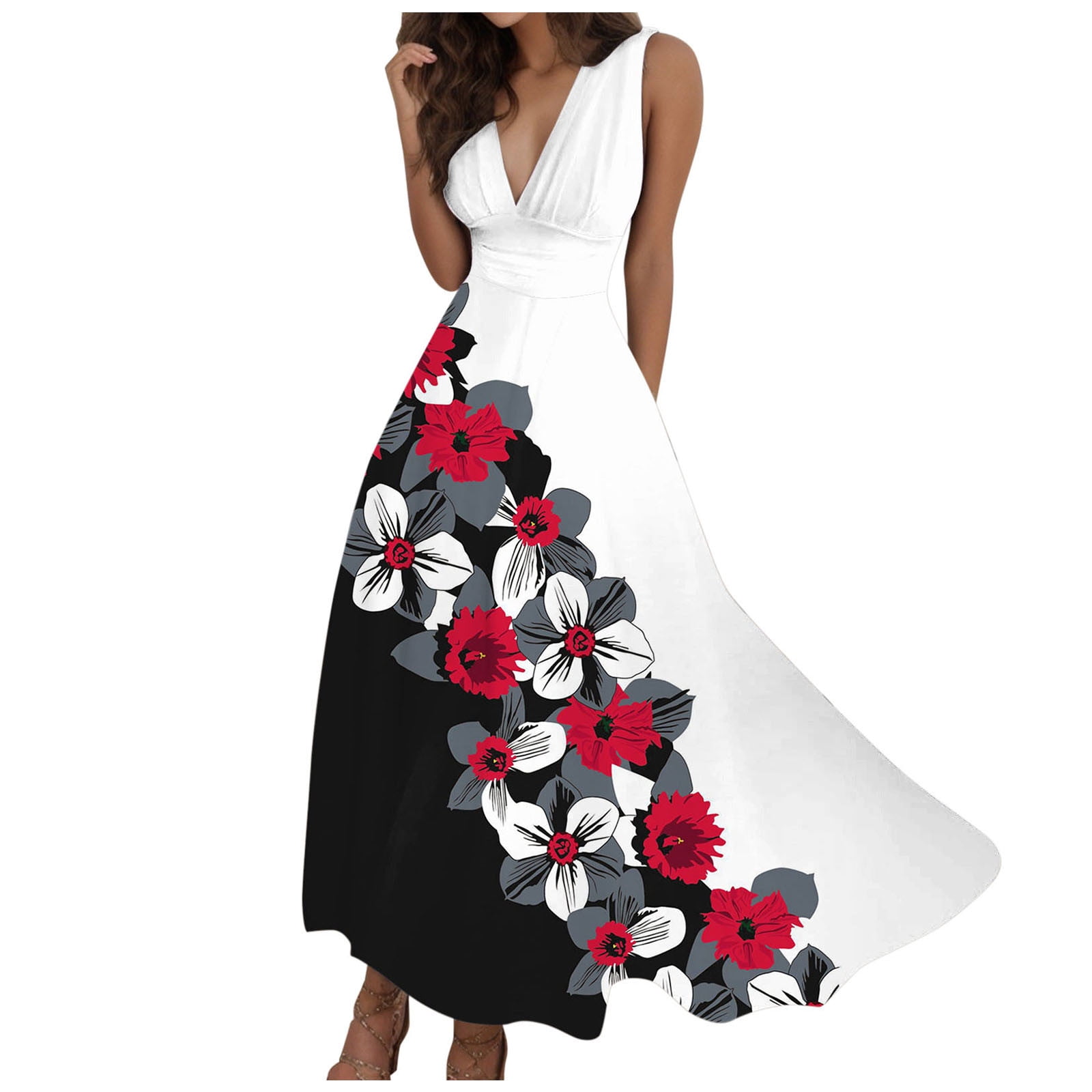 Wedding Guest Dresses for Women Summer Sexy Deep V Neck formal