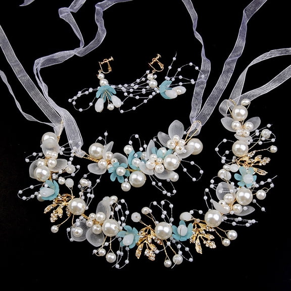 Wedding Hair Accessories for Kids, Flower Girl Accessory, Princess Headpiece Headband Pearl and Girls Cute Bridal Band, Women's Fashion Headbands