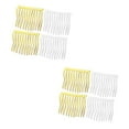 thumbnail image 1 of Wedding Hair Clip 8 pcs Combs Women Bridal Comb Wide Accessories Fine Flexible Wedding Gold Girls Side Clip Clips Teeth Hair Tooth Metal French Decorative for Small Veil Hair Styling Tools, 1 of 5