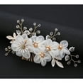 thumbnail image 1 of Wedding Hair Comb Exquisite Fashion Hand Made Silk Gauze Flower Pearl Bridal Hairbrush Hair Accessories, 1 of 5