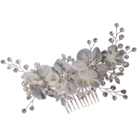 Wedding Hair Comb Hair Side Comb Hair Comb Clip Women Hair Clip Comb Pearl Flower Hair Side Comb Decorative Grace Hair Combs Accessories Hair Comb Clips Bridal Hair Comb Pins Side Comb