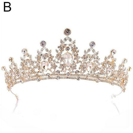 DHliIQQ Wedding Hair Tiara Crystal Bridal Tiara Crown Silver Color Diadem Veil Tiaras Crown Accessorie Necklace Earring Hair Wed Wed Set E6D5