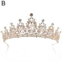 Wedding Hair Tiara Bride Rhinestones Crown Headband Crystals Party Tiaras Hair Headpiece Jewelry for Women Girls W3G1