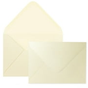 Wedding Invitation Envelopes 5x7-100 PCS Goefun Cream Shimmer Envelopes, A7 Euro Flap Envelopes for Greeting Cards, Anniversaries,RSVP Invite, 5.25 x 7.25 inches
