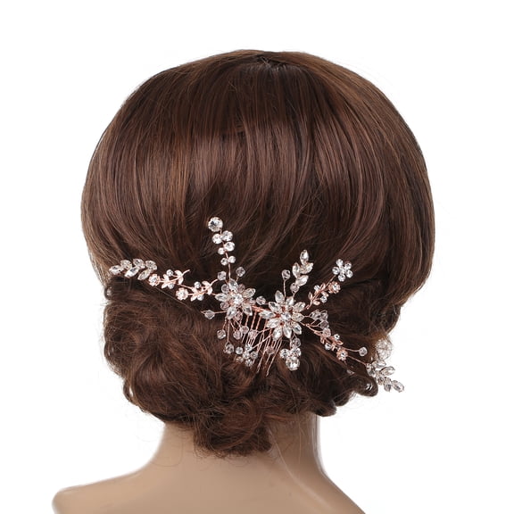 Wedding Jewelry Rose Gold Plating Hair Comb
