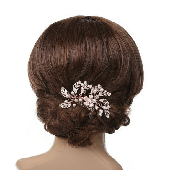 Wedding Jewelry Rose Gold Plating Hair Comb