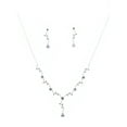 thumbnail image 1 of Wedding Jewelry Set Silver Plating Cubic Zirconia Flower Necklace Earrings Set, 1 of 1